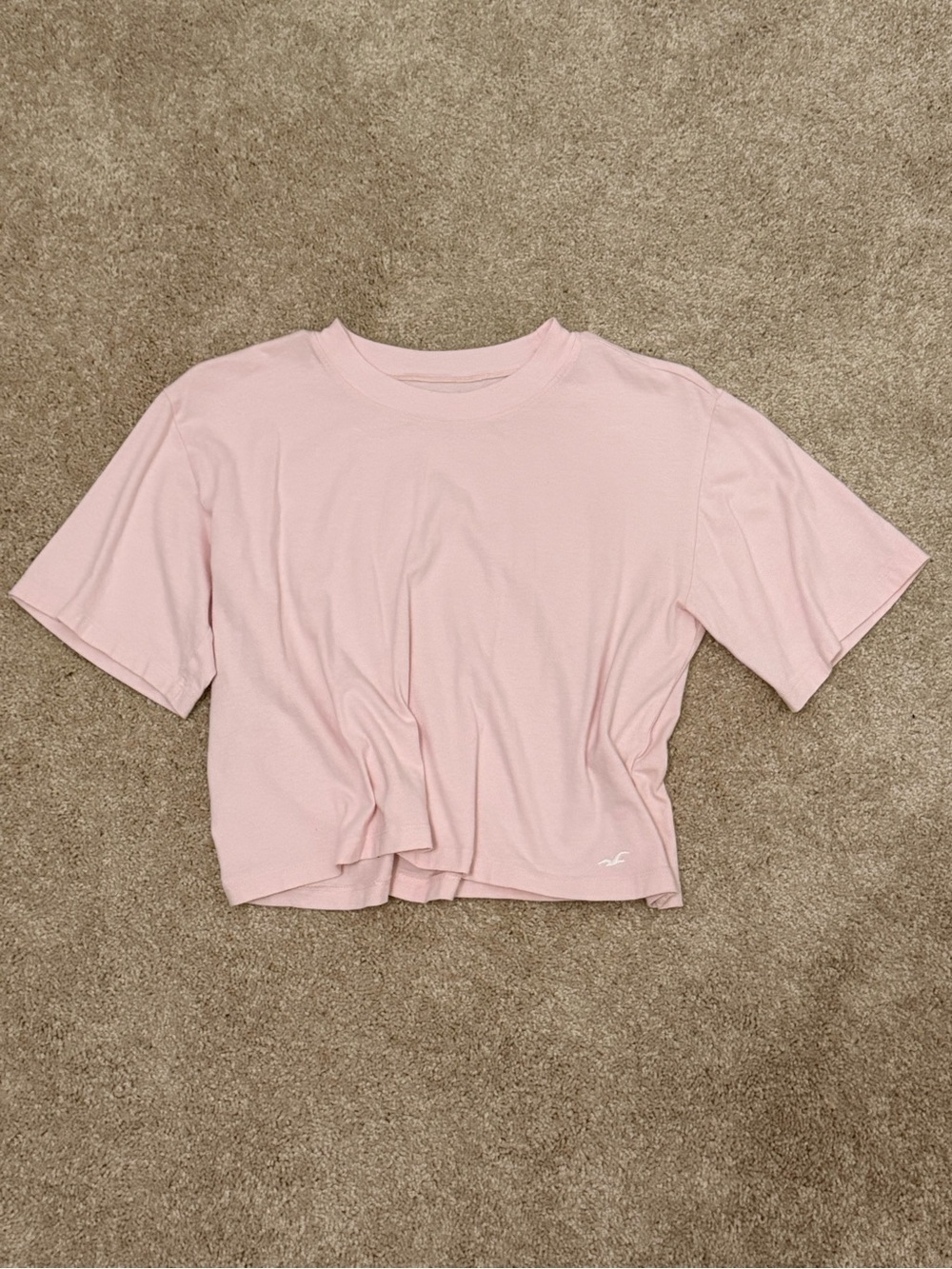 Hollister Pink Cropped T-Shirt